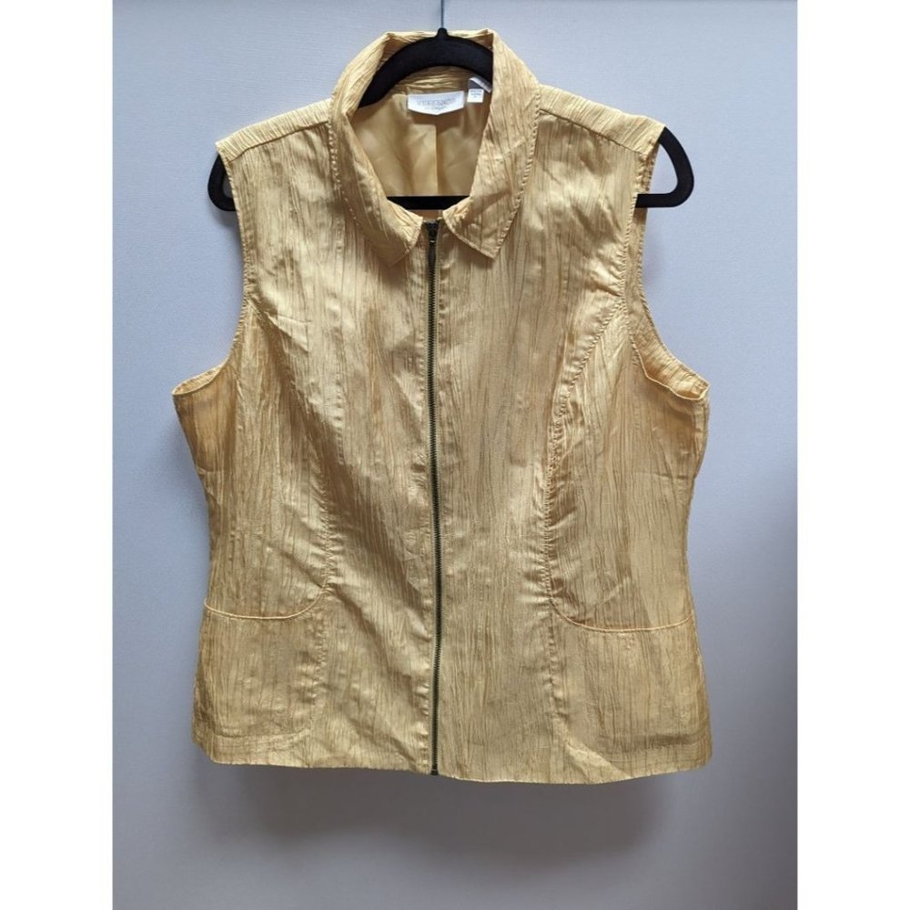 Weekends by Chico Yellow  Zip Up Vest